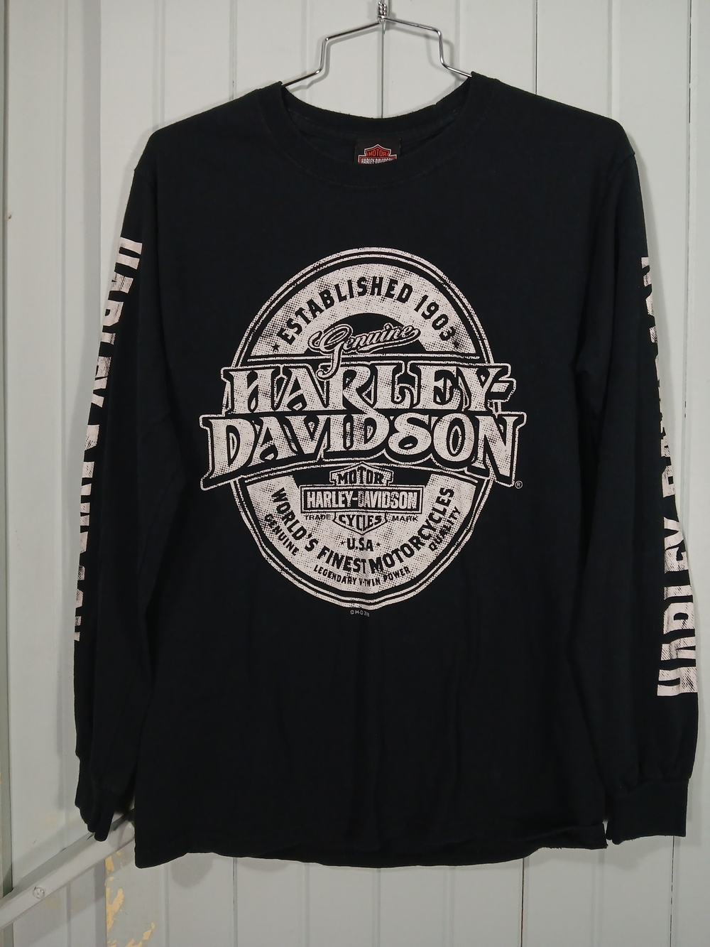 Harley-Davidson Men's Long Sleeve Logo Tee - Black